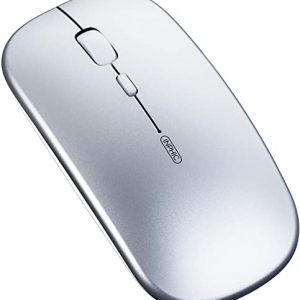 Bluetooth Mouse, Inphic Tri-mode Slim Silent Rechargeable Bluetooth Wireless Mouse (BT5.0/BT4.0/2.4G USB), 1600DPI Portable Mouse for Laptop PC…
