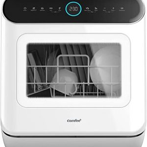 COMFEE Mini Dishwasher No Installation Required. Compact Size & Stylish Design. Six Washing Cycles. Simple & Intuitive. Look no more!