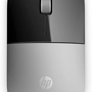 HP Z3700 Silver 2.4 GHz USB Slim Wireless Mouse with Blue LED 1200 DPI Optical Sensor, Up to 16 Months Battery Life