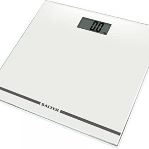 Salter Large Display Glass Electronic Bathroom Scale – White