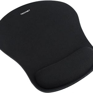 TECKNET Mouse Mat with Memory Foam Rest -Non-slip Rubber base- Special-Textured Water-Resistant Surface