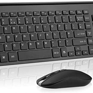 Wireless Keyboard and Mouse, cimetech 2.4G Compact Keyboard Mouse Comb Set Slim Sleek Design with Number Pad Desktop Cordless for…