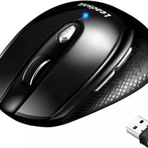 Wireless Mouse for Laptop Silent Cordless USB Mouse Wireless Optical Computer Mouse, 6 Buttons, AA Battery Used,1600DPI with 3 Adjustable Levels…