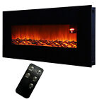 1800W Electric 30/50Inch Fireplace Suite LED Insert Wall Mounte Fire Log Burning