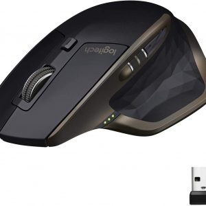 Logitech MX Master Wireless Mouse, Bluetooth or 2.4 GHz with USB Unifying Mini-Receiver, 1000 DPI Any Surface Laser Tracking, 5-Buttons, Amazon…