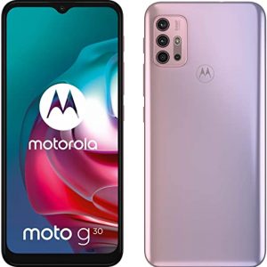 Moto G30 (6.5 Inch 90Hz, Qualcomm Snapdragon, 64MP quad camera system, 5000 mAH battery, Dual SIM, 4/128GB, Android 11), Pastel Sky