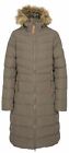 Trespass Audrey Womens Long Waterproof Parka Jacket Padded Hooded Coat Fur Trim