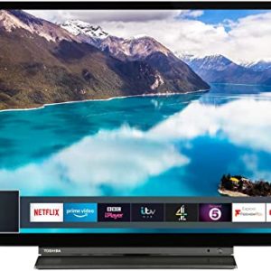 Toshiba 24WL3A63DB 24-Inch HD Ready Smart TV with Freeview Play – Black/Silver (2019 Model)