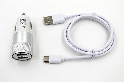 USB In Car Fast Dual Charger Charging Data Cable For Chuwi SurBook Mini Tablet