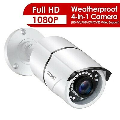 ZOSI CCTV Camera 1080p HD 2MP 3000TVL Home Security Outdoor IR Night Metal 4in1