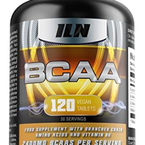 BCAA Tablet – BCAAs (120 Tablets) – 2400mg BCAAs per Serving – BCAA Amino Acids – Suitable for Vegans & Vegetarians