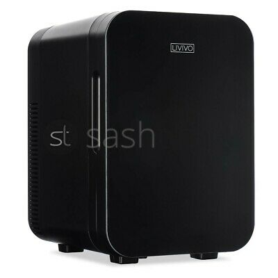 Black Tabletop Mini Fridge Ice Box Freezer 10L Portable Drink Beer Cooler AC/DC