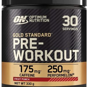 Optimum Nutrition Gold Standard Pre Workout Powder, Energy Drink with Creatine Monohydrate, Beta Alanine, Caffeine and Vitamin B Complex, Fruit…