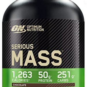 Optimum Nutrition Serious Mass Protein Powder High Calorie Mass Gainer with Vitamins, Creatine and Glutamine, Chocolate, 8 Servings, 2.73 kg,…