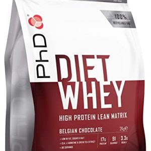 PhD Diet Whey Protein 2kg | High Protein, Low Sugar, Low Fat | Includes fat burning ingredients, CLA, L-Carnitine, and Green Tea extract
