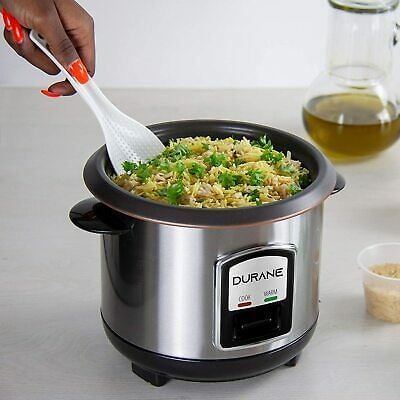 Rice Cooker Electric Non Stick Cooking Pot Steamer Stainless Steel Keep Warm .8L
