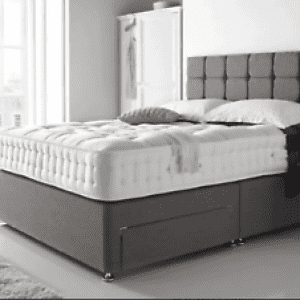 SUEDE MEMORY FOAM DIVAN BED SET WITH MATTRESS HEADBOARD 3FT 4FT6 Double 5FT King