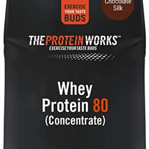 THE PROTEIN WORKS Whey Protein 80 (Concentrate) Powder | 82% Protein | Low Sugar, High Protein Shake | Chocolate Silk | 2 Kg