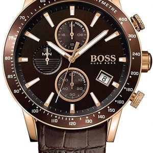 BOSS Watches Men’s Chronograph Quartz Watch with Leather Strap 1513392