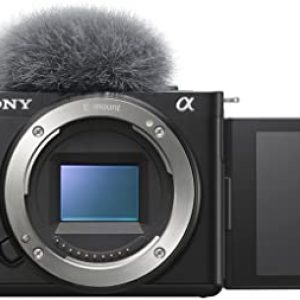 Sony Alpha ZV-E10 | APS-C Mirrorless Interchangeable-Lens Vlog Camera Body Only (Vari-Angle Screen for vlogging, 4K Video, Real-time Eye Autofocus)