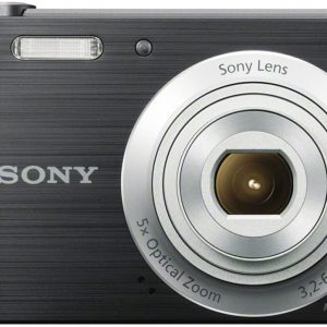 Sony DSCW800B.CEH Digital Compact Camera (20.1 MP, 5x Zoom, 2.7 LCD, 720p HD, 26 mm Sony G Lens) – Black
