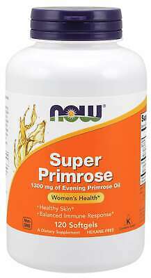 NOW FOODS Super Primrose 1300mg (Women's Health) 120 Softgels WORLDWIDE SHIPPING