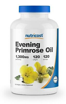 Nutricost Evening Primrose 1,300mg, 120 Softgels - Non-GMO, Gluten Free