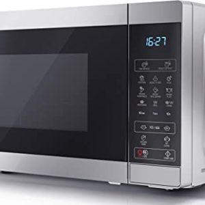 SHARP YC-MG02U-S 800W Digital Touch Control Microwave with 20 L Capacity, 1000W Grill & Defrost Function – Silver