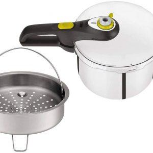 Tefal P2530738 Secure 5 Neo Stainless Steel Pressure Cooker, 6 L, Induction, Silver