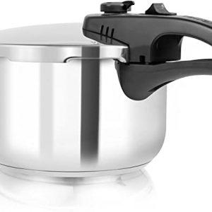 Tower T80245 Pressure Cooker with Steamer Basket, Stainless Steel, 3 Litre