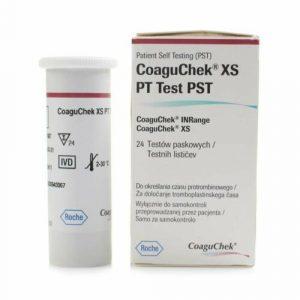 Roche Coaguchek XS PT Test Strips Pack of 24 For INR Blood Machine. XS PT test PST strips ensures that built-in quality controls automatically