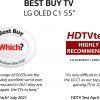 LG OLED55C14LB 55 inch 4K UHD HDR Smart OLED TV | Advanced α9 Gen4 AI processor, 4K SELF-LIT OLED, Dolby Vision IQ and Dolby Atmos