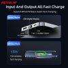 Transparent Power Bank 10000mAh | Magnetic Wireless Power Bank | Portable External Auxiliary Battery | 22.5W Fast Charger for iPhone 14/13 & Android
