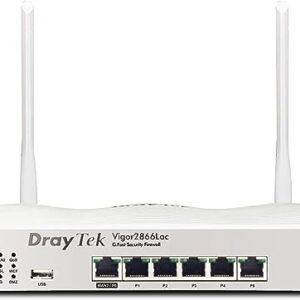 DrayTek Vigor 2866LAC VDSL2, G.Fast, FTTC Failover VPN Router With Embedded Dual 3G/4G (LTE) SIM slots – AC Dual Band Wireless, Load Balancing. 5+1…