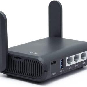 GL.iNet GL-AXT1800 Gigabit Dual Band Wireless Wifi 6 Router for Home & Travel, Wireless Speed Up to 1.8 Gbps, 3 Gigabit LAN Ports, VPN / WPA3 /…