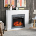 2000W Electric Fireplace Suite w/ Remote Control LED Flame Effect 7-Day Timer