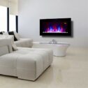 2021 7 COLOUR LED TRUFLAME FLAT WALL MOUNTED ELECTRIC FIRE AND 7COLOUR SIDE LEDS
