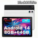 2026 Newest Android 14 Tablet 64GB ROM (1TB TF) 10 inch WiFi 5000mAh Dual Camera