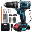 2 Battery 21V Cordless Drill Combi Driver High Power Electric Screwdriver Set UK