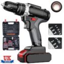 48V Cordless Hammer Drill Set Electric Impact Driver Screwdriver + 2x Battery UK