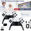 4K TV Game Retro Console Emulator w/2 Game Pads Stick M15 HDMI 64G 20,000+ Games
