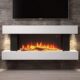 Amberglo Wall Mounted Electric Fireplace Suite with Log & Pebble Fuel Bed