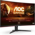 AOC Gaming C32G2ZE - 32 Inch FHD Curved Monitor, 240Hz, 1 ms MPRT, VA AMD FreeSy