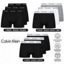 Calvin Klein CK Mens Boxers Trunks 3 Pack Cotton Stretch Underwear Black Grey
