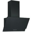 Cookology CHA600BK 60cm Black Angled Extractor Fan, Designer Chimney Cooker Hood