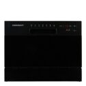 Cookology CTTD6BK Black Mini Counter Top Dishwasher, 6 place settings