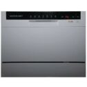 Cookology CTTD6SL Silver Table Top Dishwasher, 6 place settings, Mini Countertop