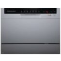 Cookology CTTD6SL Silver Table Top Dishwasher, 6 place settings, Mini Countertop