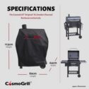 CosmoGrill XL Smoker Waterproof BBQ Cover, 600D Oxford Fabric Cloth, Heavy Duty,
