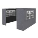 Dellonda Side Walls Doors Windows for Gazebo Marquee 2 x 2m Models Grey DG145